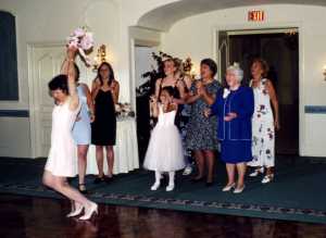 Catching the bouquet
